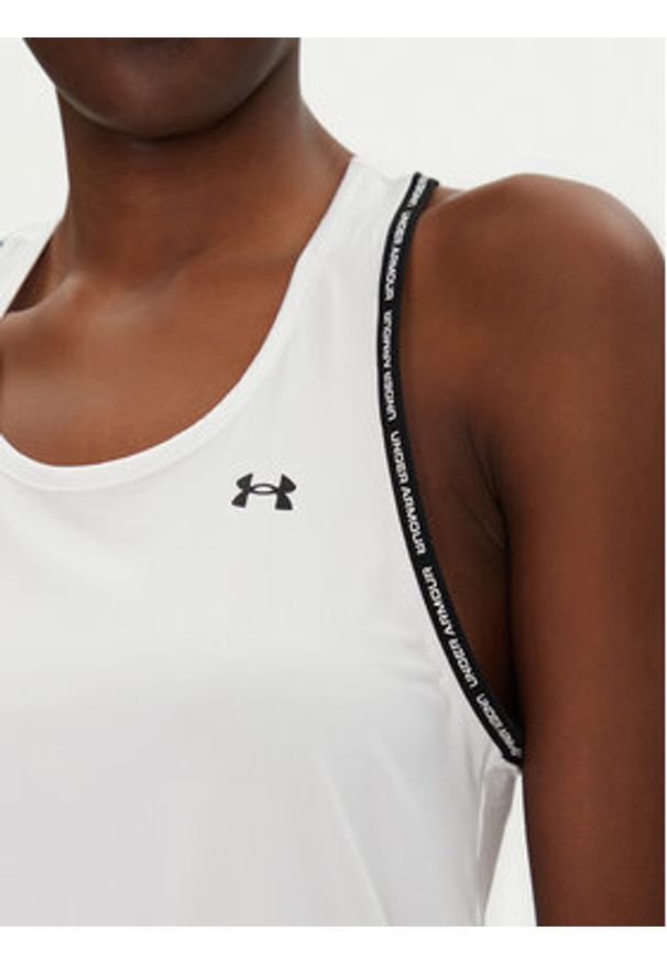 Under Armour Top Tech Knockout 1389851 Biały Regular Fit. Kolor: biały. Materiał: syntetyk