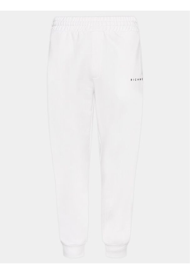 Richmond X Spodnie dresowe Santuccio UMP24240PA Biały Regular Fit. Kolor: biały. Materiał: bawełna