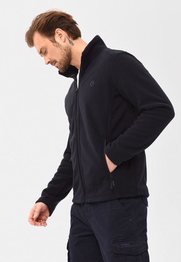 Volcano - Bluza polarowa F-LIVINGO. Okazja: na co dzień, do domu, na spacer. Typ kołnierza: kołnierzyk stójkowy. Materiał: polar. Wzór: napisy. Styl: klasyczny, casual