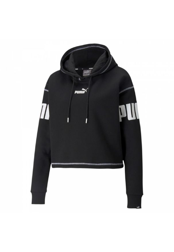 Bluza dresowa damska Puma POWER. Kolor: czarny, wielokolorowy, biały. Materiał: dresówka