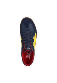 skechers - Męskie ZINGER MANZANILLA TOTALE Sneakersy Granatowy / Żółty. Kolor: niebieski, żółty, wielokolorowy. Materiał: guma, syntetyk. Szerokość cholewki: normalna