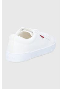 Levi's® - Levi's tenisówki Malibu 2.0 damskie kolor biały. Okazja: na spotkanie biznesowe. Nosek buta: okrągły. Zapięcie: sznurówki. Kolor: biały. Materiał: guma. Styl: biznesowy #2