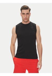 Kappa Tank top Logo Corpo Cadwal 303HZB0 Czarny Regular Fit. Kolor: czarny. Materiał: bawełna