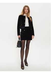 TwinSet - TWINSET Marynarka 242TT2140 Czarny Regular Fit. Kolor: czarny. Materiał: welur, wiskoza