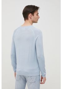 Tom Tailor sweter męski lekki. Okazja: na co dzień. Kolor: niebieski. Materiał: materiał, dzianina, wiskoza. Długość rękawa: długi rękaw. Długość: długie. Styl: casual #2