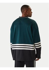 Adidas - adidas Longsleeve JV8467 Zielony Loose Fit. Kolor: zielony. Materiał: syntetyk. Długość rękawa: długi rękaw #4