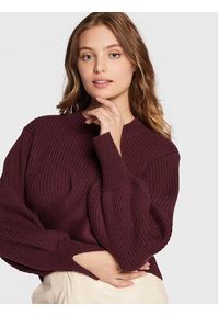 Bruuns Bazaar Sweter Irina BBW3027 Bordowy Regular Fit. Kolor: czerwony. Materiał: syntetyk #3