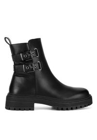 DeeZee Botki HY60208-3 Czarny. Kolor: czarny. Materiał: skóra