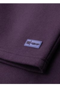 Ombre Clothing - Dresowe szorty unisex ze ściągaczem w pasie – fioletowe V13 - Rozmiar: XS/S. Kolor: fioletowy. Materiał: dresówka. Wzór: aplikacja. Styl: sportowy #3