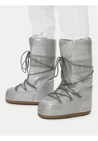 Moon Boot Śniegowce Icon Glitter 80D1402850 Srebrny. Kolor: srebrny. Materiał: skóra #2