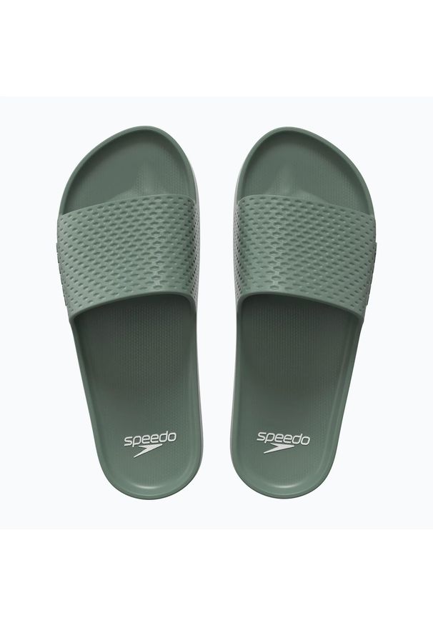 Klapki basenowe antypoślizgowe męskie Speedo Slide Entry. Kolor: zielony. Sport: pływanie