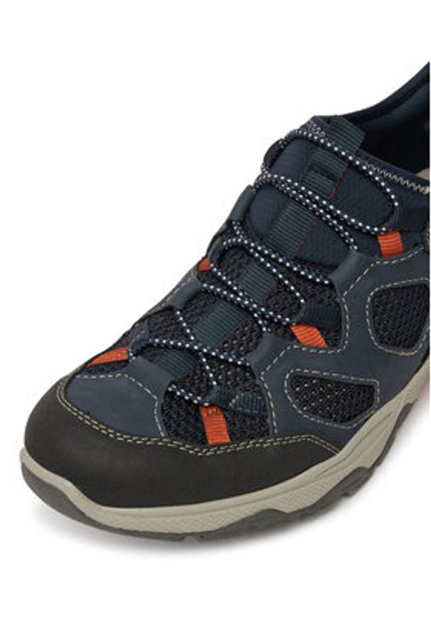 Rieker Sneakersy B8350-14 Granatowy. Kolor: niebieski. Materiał: materiał, syntetyk, skóra