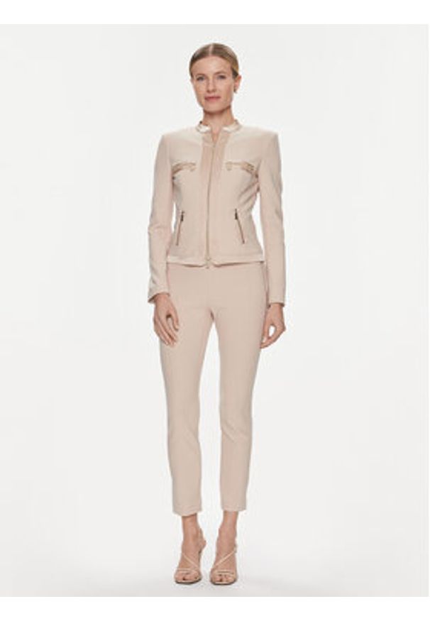 Marciano Guess Spodnie materiałowe Karen 4RGB02 6869Z Beżowy Slim Fit. Kolor: beżowy. Materiał: syntetyk