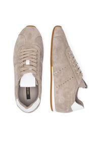 Gino Rossi Sneakersy AYA-110125 Beżowy. Kolor: beżowy. Materiał: zamsz, skóra