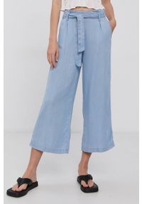 TALLY WEIJL - Tally Weijl Spodnie damskie fason culottes high waist. Stan: podwyższony. Kolor: niebieski. Materiał: tkanina #1