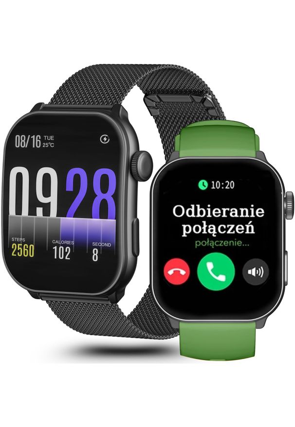 Gravity - Zegarek SMARTWATCH GRAVITY GT28-4 BK/BK/GN. Rodzaj zegarka: smartwatch