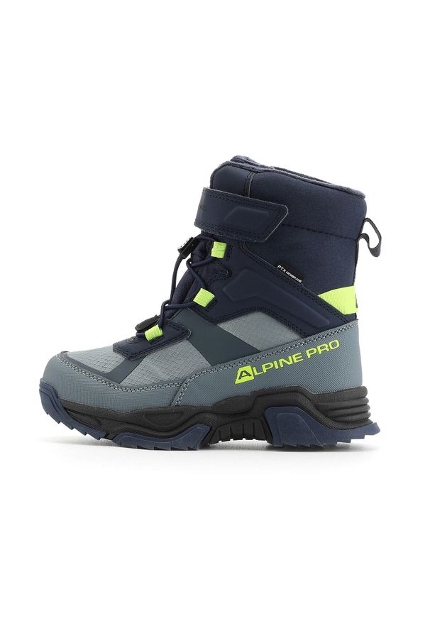 ALPINE PRO - Buty dziecięce zimowe ocieplane wodoodporne Alpine Pro Nero. Kolor: niebieski. Materiał: polar. Sezon: zima