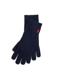 Polo Ralph Lauren Rękawiczki 455981440005 Granatowy. Kolor: niebieski. Materiał: wełna, materiał