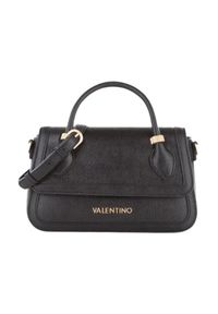 Valentino by Mario Valentino - VALENTINO Czarna torebka Montmartr Satchel. Kolor: czarny. Wzór: paski #3
