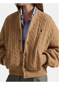 Polo Ralph Lauren Kurtka bomber 211966122002 Beżowy Relaxed Fit. Typ kołnierza: polo. Kolor: beżowy. Materiał: wełna #2