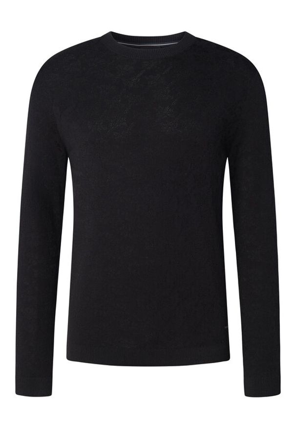 JOOP! Sweter 17 JK-26Cahilo 30047704 Czarny Modern Fit. Kolor: czarny. Materiał: bawełna