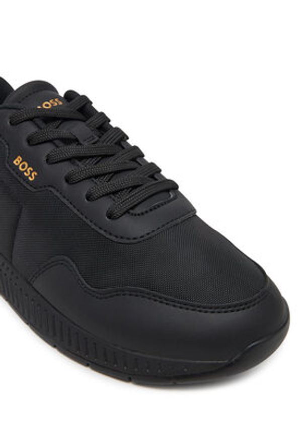 BOSS Sneakersy Titanium Runn 50536481 Czarny. Kolor: czarny. Materiał: materiał