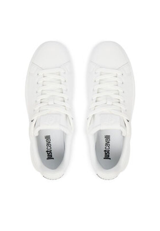 Just Cavalli Sneakersy 80QA3SBA ZPC16 Biały. Kolor: biały. Materiał: skóra