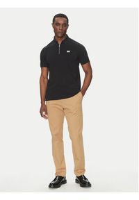 Karl Lagerfeld - KARL LAGERFELD Polo 745020 552221 Czarny Regular Fit. Typ kołnierza: polo. Kolor: czarny. Materiał: bawełna