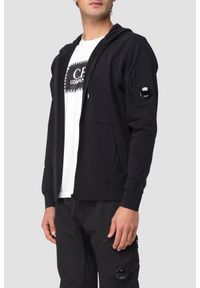 C.P. Company - C.P. COMPANY Czarna męska bluza Hooded Open. Kolor: czarny #5