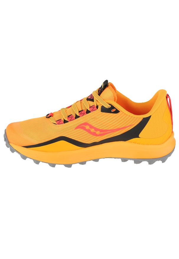 Buty do biegania damskie, Saucony Peregrine 12. Kolor: żółty. Materiał: syntetyk, tkanina, materiał