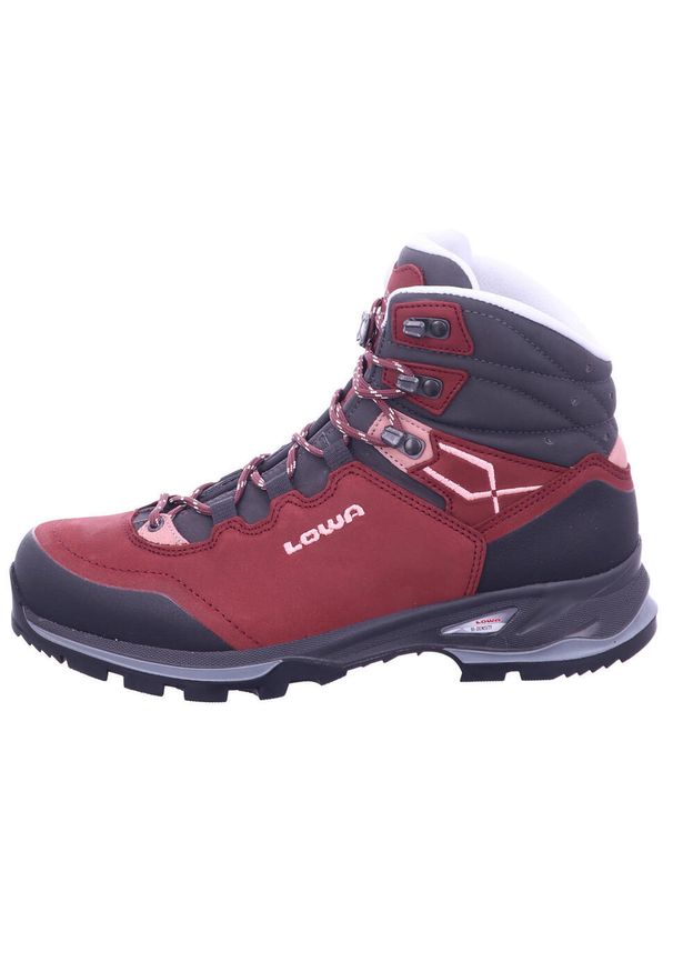 Buty trekkingowe damskie Lowa Lady Light LL. Wysokość cholewki: za kostkę. Zapięcie: sznurówki. Kolor: czerwony. Materiał: guma, skóra, tkanina. Szerokość cholewki: normalna