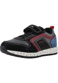 Geox - Buty GEOX B ALBEN BOY Czarny. Kolor: czarny. Materiał: tkanina, skóra. Sport: turystyka piesza
