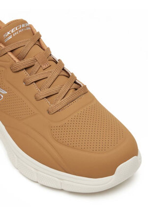 skechers - Skechers Sneakersy Bobs B Flex 118110 CSNT Brązowy. Kolor: brązowy. Materiał: skóra