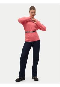 Vero Moda Sweter Doffy 10201022 Różowy Regular Fit. Kolor: różowy. Materiał: syntetyk #6