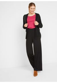 bonprix - Spodnie z dżerseju. Kolor: czarny. Materiał: jersey #3