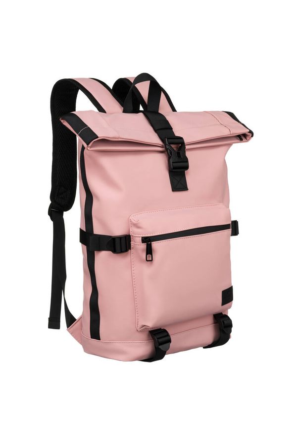 Plecak roll-top Peterson PTN NAIROBI różowy. Kolor: różowy. Materiał: poliester. Styl: sportowy