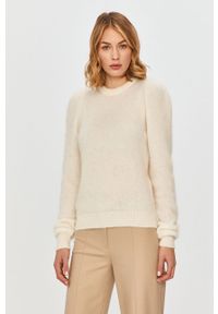 TwinSet - Twinset - Sweter. Okazja: na co dzień. Kolor: biały. Materiał: wełna, materiał, dzianina, moher, poliamid, ze splotem. Długość rękawa: długi rękaw. Długość: długie. Styl: casual, klasyczny #1