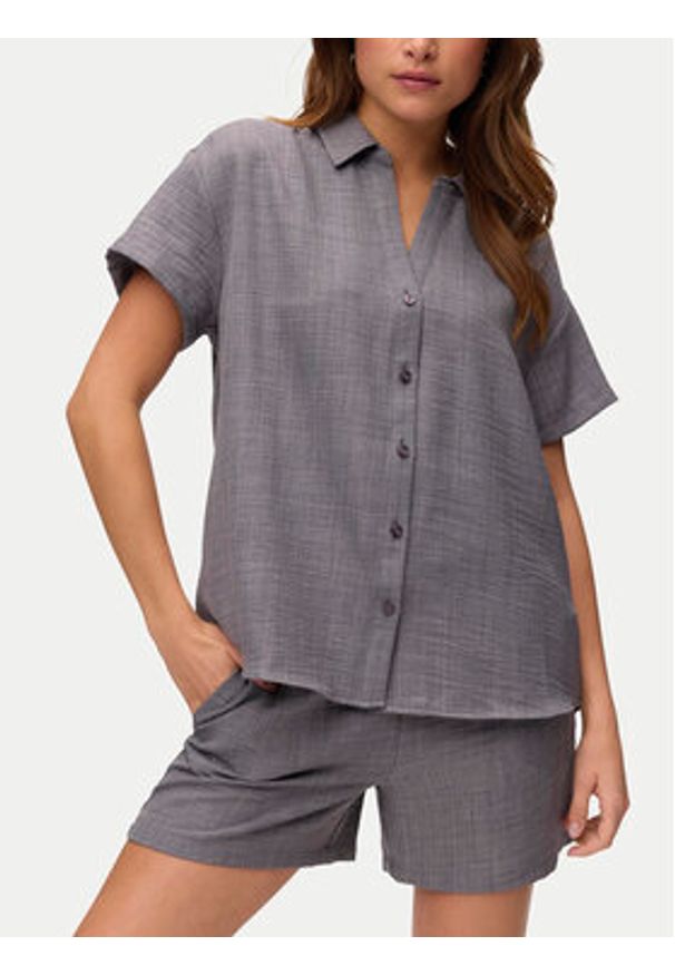Vero Moda Szorty materiałowe Melaney 10325868 Szary Loose Fit. Kolor: szary. Materiał: syntetyk