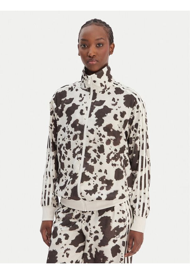 Adidas - adidas Bluza Satin KA2683 Brązowy Loose Fit. Kolor: brązowy. Materiał: syntetyk