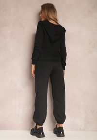 Renee - Czarna Bluza z Kapturem Zapinana na Suwak Bastian. Okazja: na co dzień. Typ kołnierza: kaptur. Kolor: czarny. Materiał: polar. Długość rękawa: długi rękaw. Długość: długie. Sezon: zima, jesień. Styl: casual #4