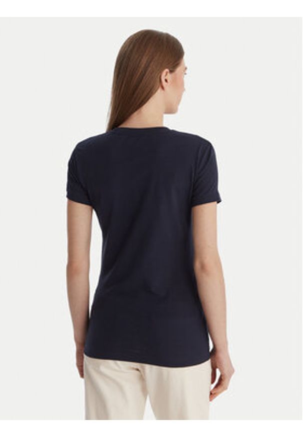 Guess T-Shirt W2YI44 J1314 Granatowy Regular Fit. Kolor: niebieski. Materiał: bawełna