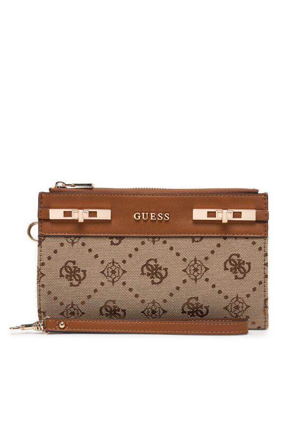 Guess Portfel Melinda Logo Slg SWJP99 02157 Brązowy. Kolor: brązowy. Materiał: materiał