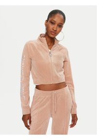 Juicy Couture Bluza Tasha JCWCT24305 Beżowy Slim Fit. Kolor: beżowy. Materiał: syntetyk