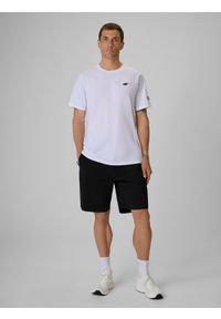 4f - 4F T-shirt regular gładki męski - biały M. Okazja: na co dzień. Kolor: biały. Materiał: bawełna, dzianina. Wzór: gładki. Styl: casual #2