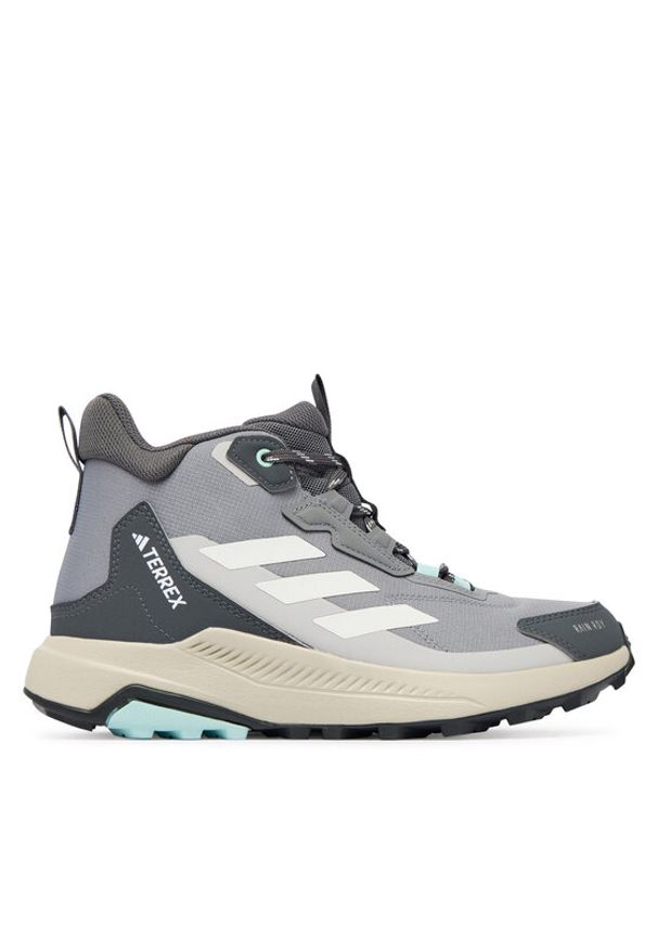 Adidas - adidas Trekkingi Terrex Anylander Mid Rain.Rdy Hiking Shoes JR6600 Szary. Kolor: szary. Materiał: materiał