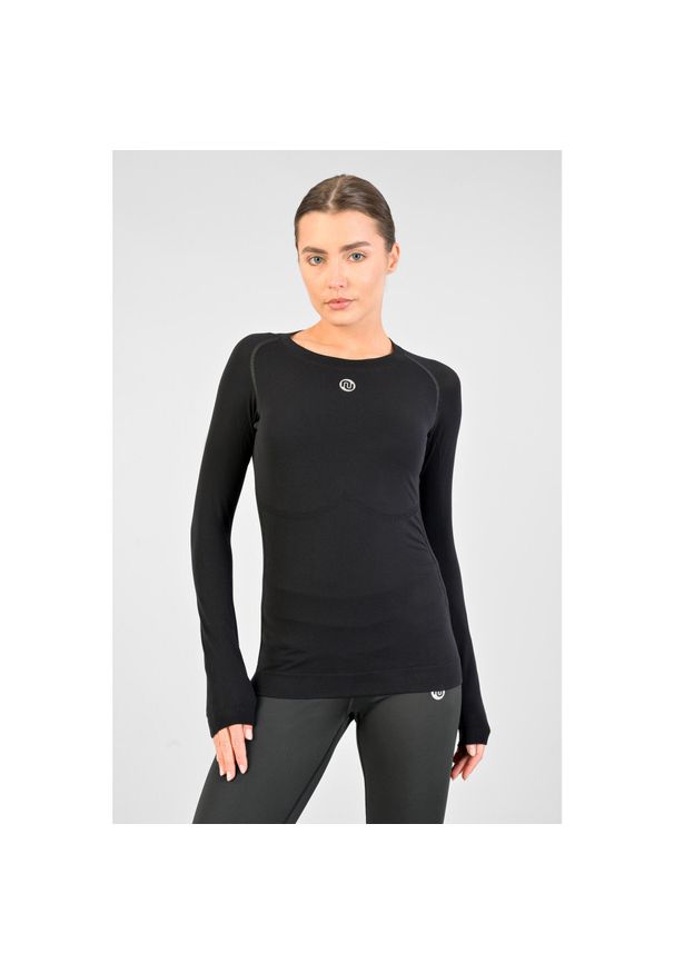 NESSI SPORTSWEAR - Longsleeve termoaktywny sportowy damski Nessi Sportswear Ultra. Kolor: czarny. Długość rękawa: długi rękaw. Długość: długie. Sport: bieganie