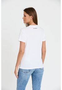 Karl Lagerfeld - KARL LAGERFELD Biały damski t-shirt Ikonik 2.0, Rozmiar XS. Kolor: biały #7