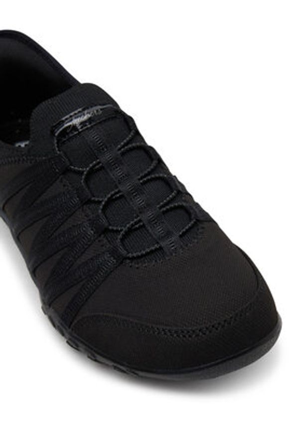 skechers - Skechers Sneakersy Breathe Easy - Roll With Me 100593/BBK Czarny. Kolor: czarny. Materiał: materiał