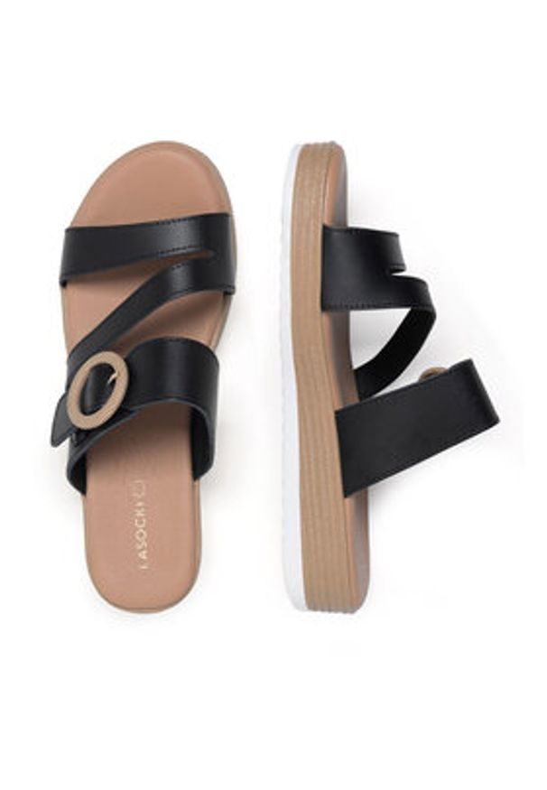 Lasocki Klapki WFA2719-2Z Czarny. Kolor: czarny. Materiał: skóra