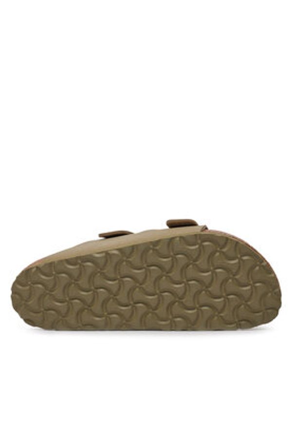 Birkenstock Klapki Arizona Birko-Flor 1027697 Khaki. Kolor: brązowy. Materiał: skóra